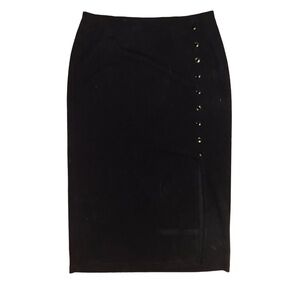 NWOT New York Clothing Co. NYCC Black Skirt Size L Elastic Waist